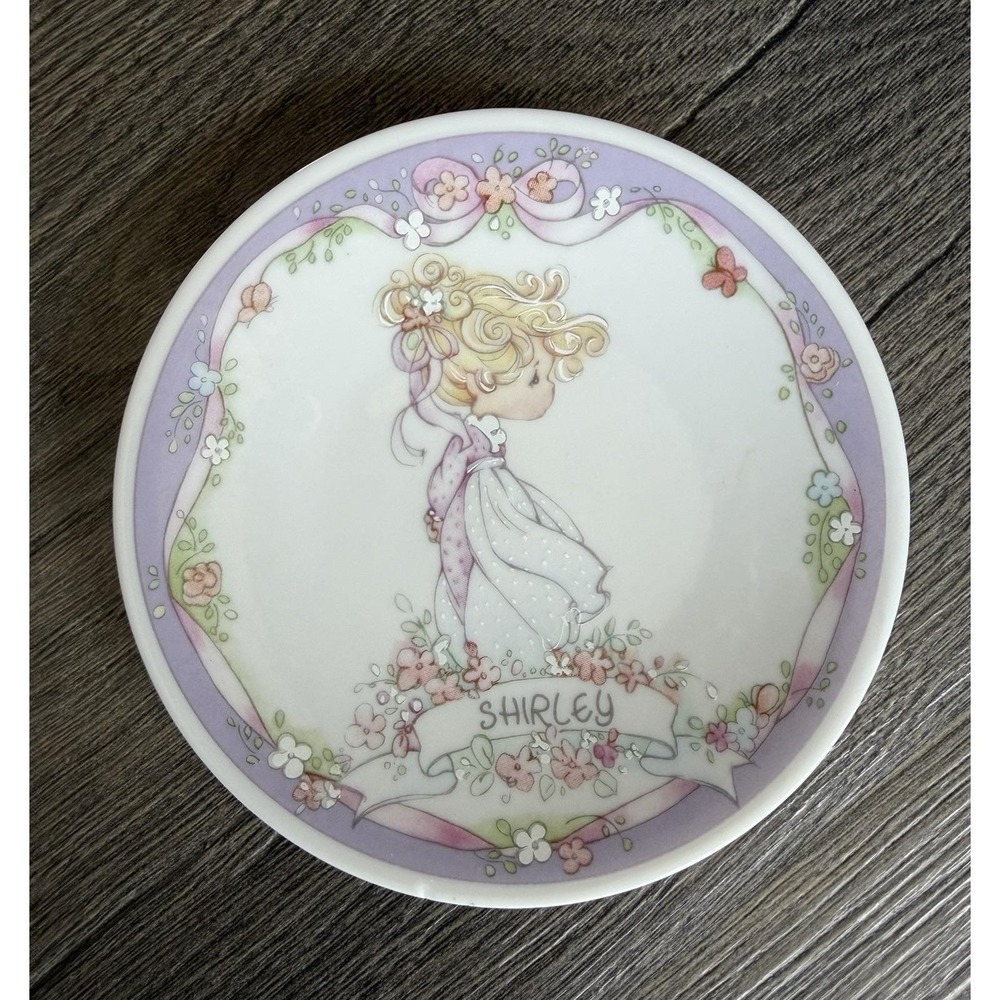 Precious Moments Small 4" Plate Name " Shirley" 1991 Enesco Samuel J. Butcher